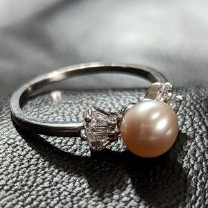 Vantel Pearl ding, size 9, real silver